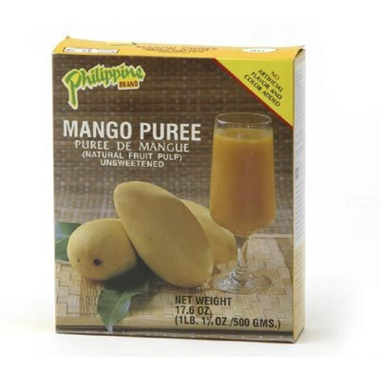 Mango fruit pulp UNSWEETENED - 500g - at www.asiafoodland.de